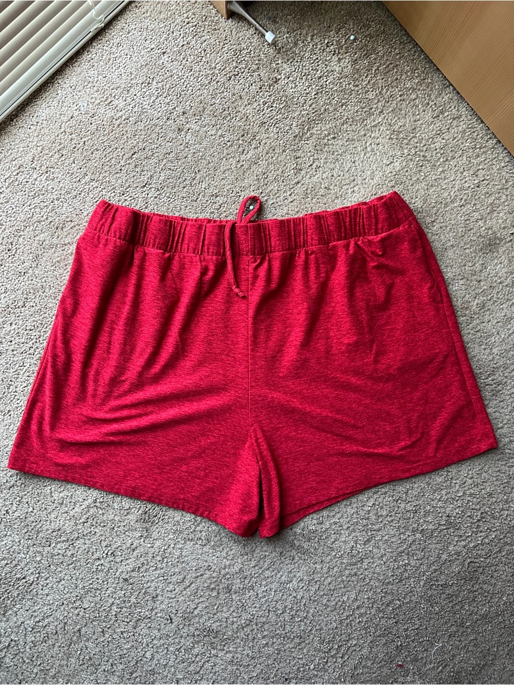 Outdoor Voices Cloudknit Strawberry Red Drawstring Lounge Shorts XXXL